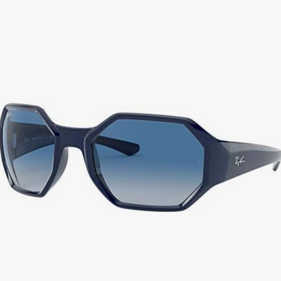 Ray-Ban RB4337 Octagonal Sunglasses- Polished Blue/Blue Gradient main image 14